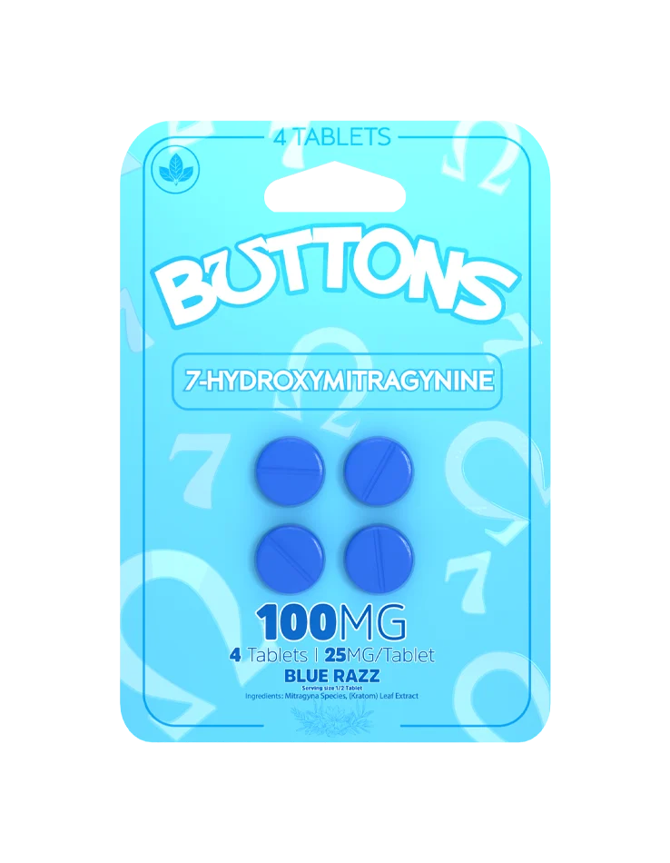 BUTTONS - 25MG - BLUE RAZZ - SINGLE